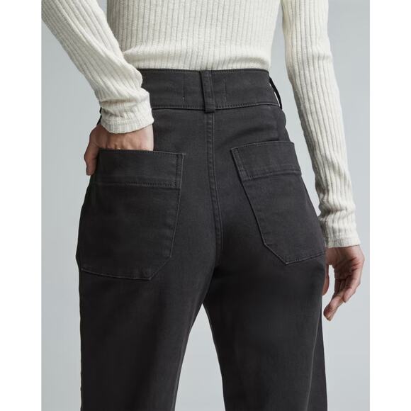 Everlane The Organic Straight-Leg Pant in Black 2 NWT - Picture 4 of 9